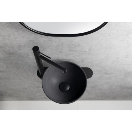 Lavabo en béton, dia 26cm, anthracite