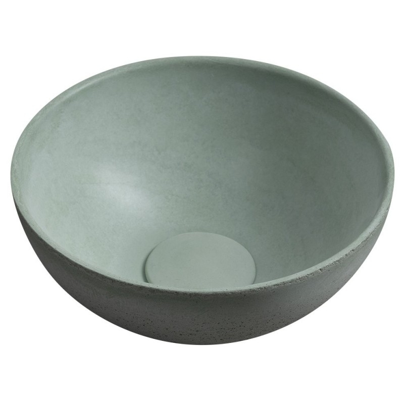 Lavabo en béton, dia 26cm, vert