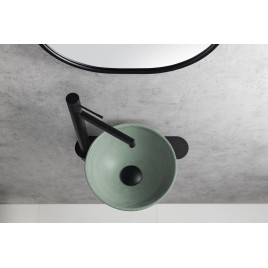 Lavabo en béton, dia 26cm, vert