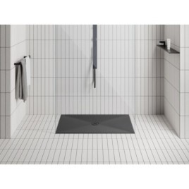 Douche Tray Low Waste, Ø 90mm, DN40, noir mat