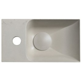 PICCOLINO lavabo en béton 30,8x17cm, mélangeur à gauche, sable