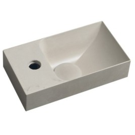 PICCOLINO lavabo en béton 30,8x17cm, mélangeur à gauche, sable