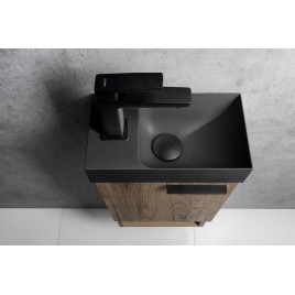 PICCOLINO lavabo en béton 30,8x17cm, mixeur à gauche, anthracite