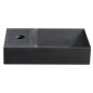 PICCOLINO lavabo en béton 30,8x17cm, mixeur à gauche, anthracite