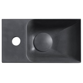 PICCOLINO lavabo en béton 30,8x17cm, mixeur à gauche, anthracite