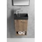 PICCOLINO lavabo en béton 30,8x17cm, mixeur à gauche, anthracite
