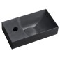 PICCOLINO lavabo en béton 30,8x17cm, mixeur à gauche, anthracite