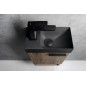 PICCOLINO lavabo en béton 30,8x17cm, mixeur à gauche, anthracite