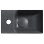 PICCOLINO lavabo en béton 30,8x17cm, mixeur à gauche, anthracite