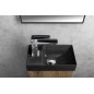 PICCOLINO lavabo en béton 30,8x17cm, mixeur à gauche, anthracite