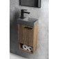 PICCOLINO lavabo en béton 30,8x17cm, mixeur à gauche, gris