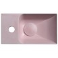 PICCOLINO lavabo en béton 30,8x17cm, mixeur à gauche, rose