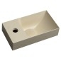 PICCOLINO lavabo en béton 30,8x17cm, mélangeur à gauche, jaune