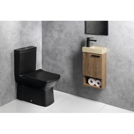 PICCOLINO lavabo en béton 30,8x17cm, mélangeur à gauche, jaune