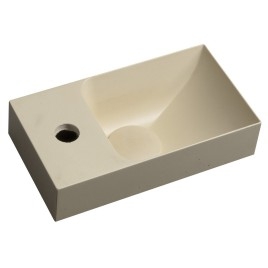 PICCOLINO lavabo en béton 30,8x17cm, mélangeur à gauche, jaune