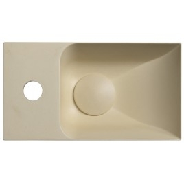 PICCOLINO lavabo en béton 30,8x17cm, mélangeur à gauche, jaune