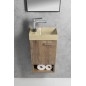 PICCOLINO lavabo en béton 30,8x17cm, mélangeur à gauche, jaune
