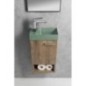 PICCOLINO lavabo en béton 30,8x17cm, mixeur à gauche, vert