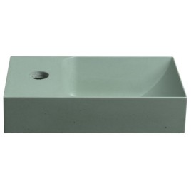 PICCOLINO lavabo en béton 30,8x17cm, mixeur à gauche, vert