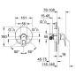 Grohe BauLoop - Mitigeur de douche encastré, chrome 29080000