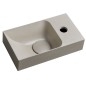 PICCOLINO lavabo en béton 30,8x17cm, mélangeur à droite, sable