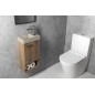PICCOLINO lavabo en béton 30,8x17cm, mélangeur à droite, sable