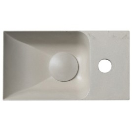 PICCOLINO lavabo en béton 30,8x17cm, mélangeur à droite, sable