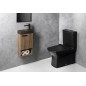 PICCOLINO lavabo en béton 30,8x17cm, mélangeur à droite, brun foncé