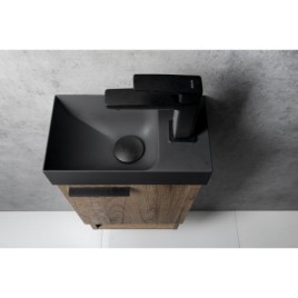 PICCOLINO lavabo en béton 30,8x17cm, mélangeur à droite, anthracite