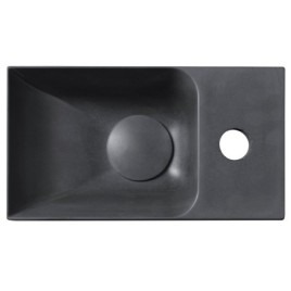PICCOLINO lavabo en béton 30,8x17cm, mélangeur à droite, anthracite