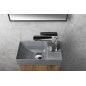 PICCOLINO lavabo en béton 30,8x17cm, mélangeur à droite, gris
