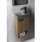 PICCOLINO lavabo en béton 30,8x17cm, mélangeur à droite, gris