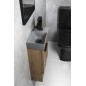 PICCOLINO lavabo en béton 30,8x17cm, mélangeur à droite, gris