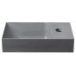 PICCOLINO lavabo en béton 30,8x17cm, mélangeur à droite, gris