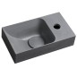 PICCOLINO lavabo en béton 30,8x17cm, mélangeur à droite, gris