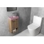 PICCOLINO lavabo en béton 30,8x17cm, mélangeur à droite, rose