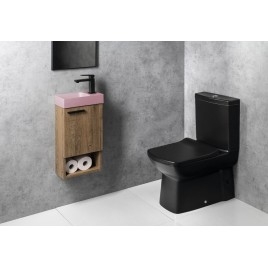 PICCOLINO lavabo en béton 30,8x17cm, mélangeur à droite, rose