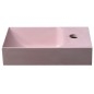 PICCOLINO lavabo en béton 30,8x17cm, mélangeur à droite, rose