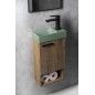 PICCOLINO lavabo en béton 30,8x17cm, mélangeur à droite, vert