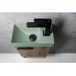 PICCOLINO lavabo en béton 30,8x17cm, mélangeur à droite, vert