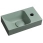 PICCOLINO lavabo en béton 30,8x17cm, mélangeur à droite, vert