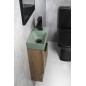 PICCOLINO lavabo en béton 30,8x17cm, mélangeur à droite, vert