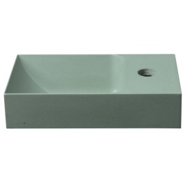 PICCOLINO lavabo en béton 30,8x17cm, mélangeur à droite, vert