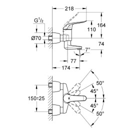 Grohe Euroeco Special - Mitigeur de lavabo à levier, chrome 32768000