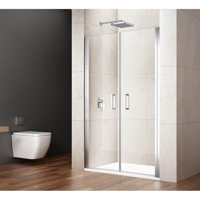 Porte douche double LORO 900mm, verre clair Porte douche double LORO 900mm, verre clair