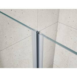 LORO porte double douche 1100mm, verre clair
