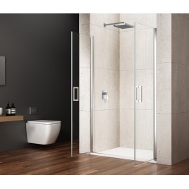 LORO porte double douche 1100mm, verre clair