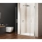 LORO porte double douche 1100mm, verre clair LORO porte double douche 1100mm, verre clair