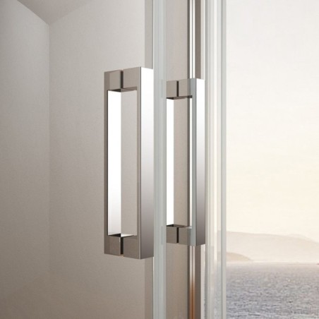 LORO porte double douche 1200mm, verre clair