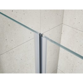 LORO porte double douche 1200mm, verre clair
